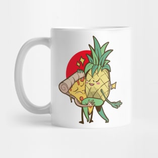 Funny Pineapple Pizza Forbidden Love Hawaiian Mug